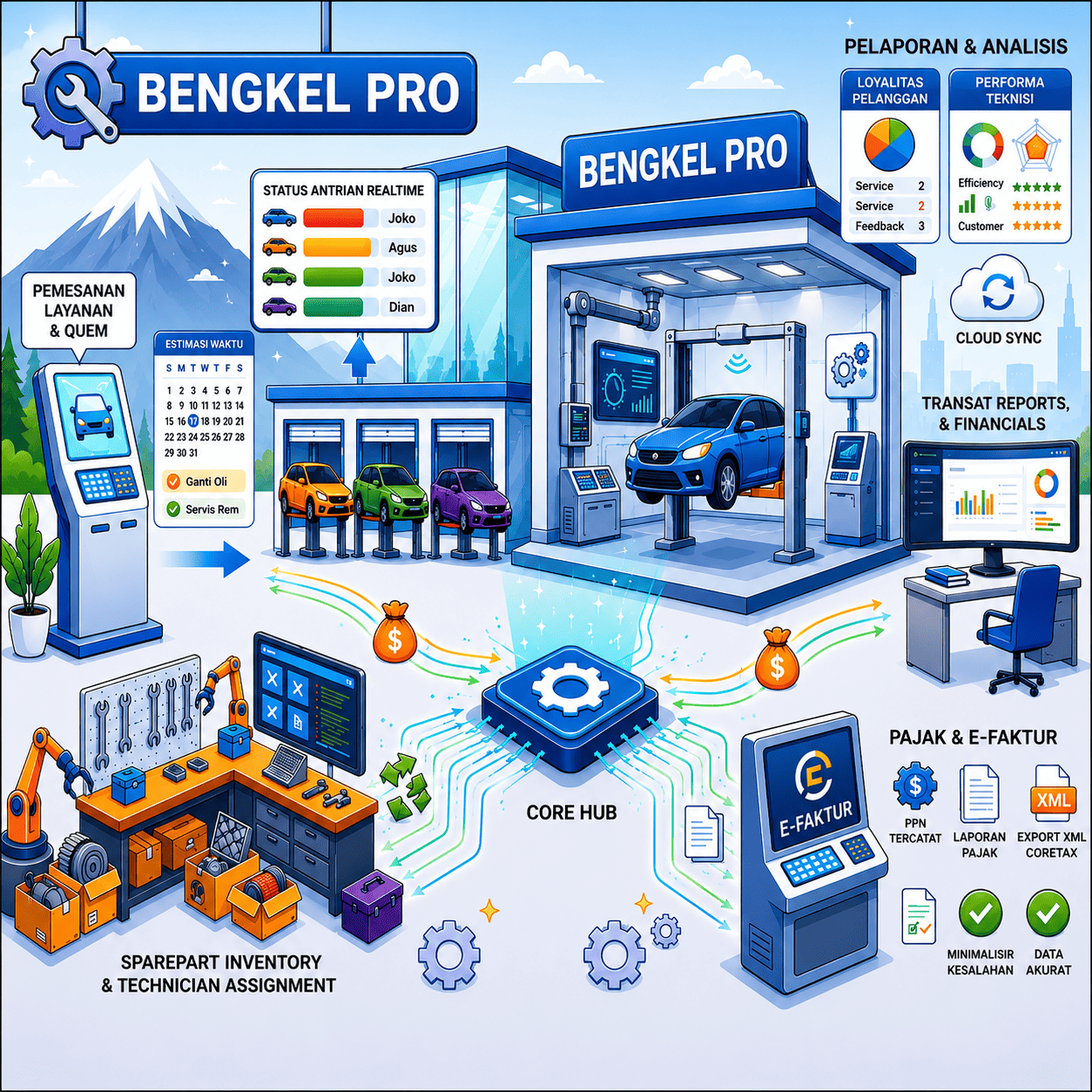Dashboard Bengkel Pro